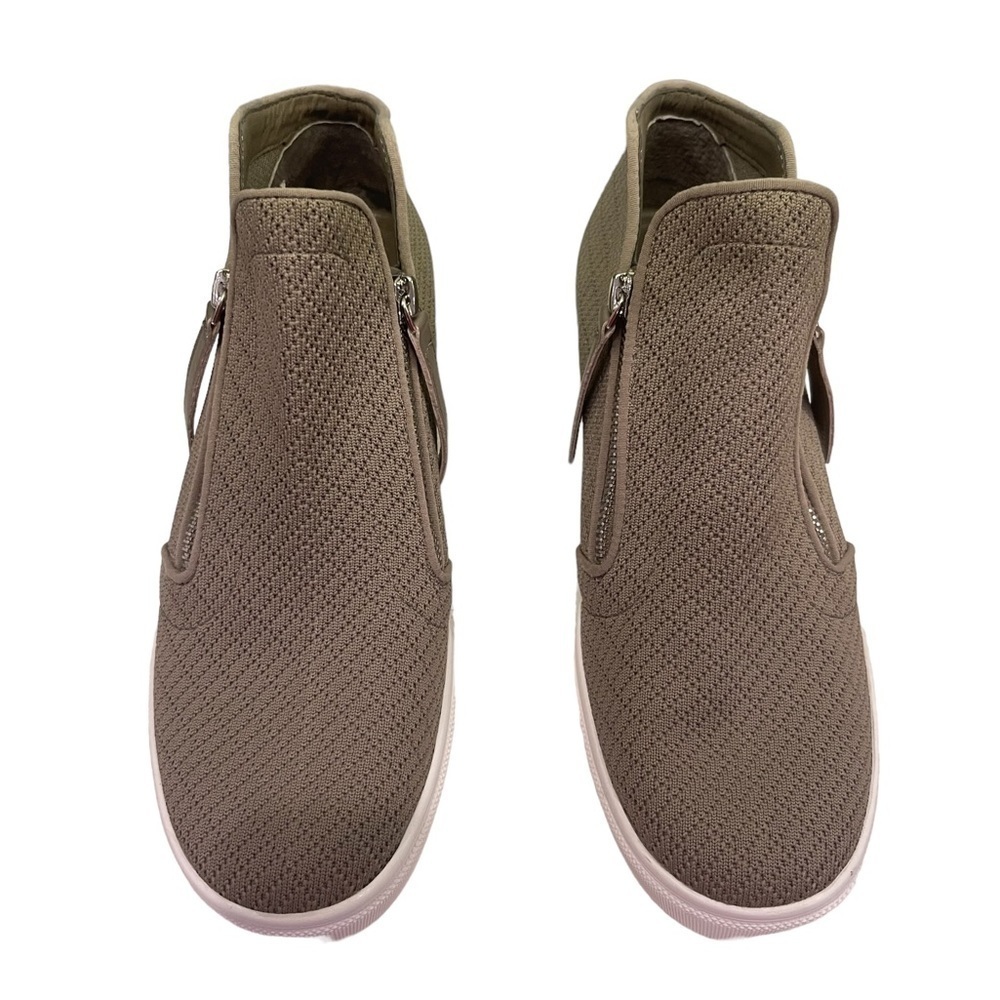 Steve Madden high top sneaker in a neutral brown color